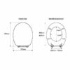 Croydex White HYGI Toilet SEAT WL400022H, 46.2 x 37.2 x 7 Centimeters