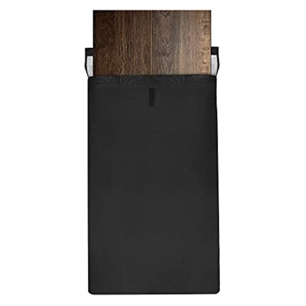 Sorfey Felt Lined Dining Table Leaf Storage Bag with Velcro Closure, Water Resistant and Scratch Resistant, 52" x 28", Black…