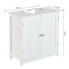 WALNUT White Bathroom Cabinet Under Sink Vanity Cabinet 2 Adjustable Shelves Versatile Space Saving Storage Organizer