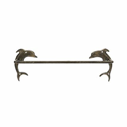 Pristine Dolphin Bathroom Towel Bar - Dolphin Decor for Bathroom