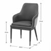 dining chair Kitchen Dining Room Furniture Chairs Dining Chairs Set Of 2 Living Room Armchairs,Modern Leather High Back Padded Soft Dining Chairs