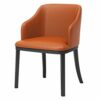 dining chair Kitchen Dining Room Furniture Chairs Living Room Armchair Modern Leather High Back Padded Soft Seat Dining Chairs Black Metal Legs L