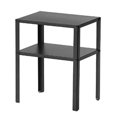 I-K-E-A KNARREVIK Bedside Table Bedroom Tea Coffee Dinner 2 Tier Lightweight Home Living Room Hall Black 37x28 cm + FREE TSA SHOE BAG