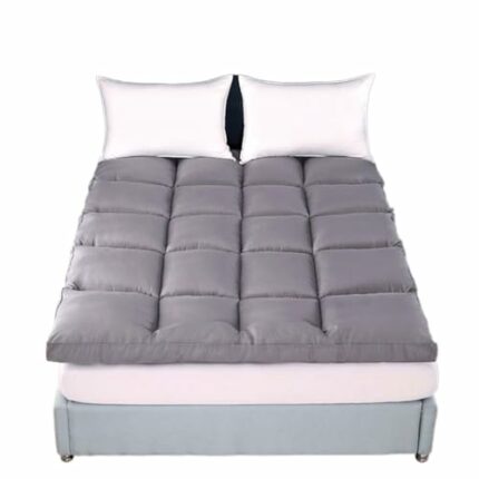 TBIIEXFL Hotel Mattress Thicken Keep Warm Tatami Foldable Mattresses Bedspreads King Queen Twin Size (Color : Gray, Size : 90x200cm)