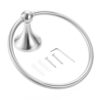 HIGOH Towel Racks, Bath Towel Holder,Bathroom Hand Towel,Stainless Steel round Hand Wall Mounted Towel Holder Rack,Brushed Nickel Modern Minimali