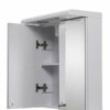 Croydex Shire Double Door White Illuminated Cabinet, Steel Beige, 23x45x53 cm