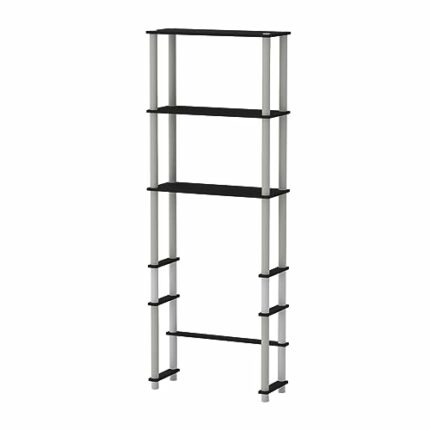 Home Basics Space Saver, Engineered Wood, Black