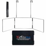 Wentoma 3 Way Mirror for Self Hair Cutting,Adjustable 360 Mirror with Telescoping Hooks,Professional Haircut Tool for Precision Cutting,Trimming