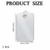 Luqune 2Pcs Fogless Shower Mirror for Men, Free Shaving Mirrors Shatterproof Portable Wall Hanging Shower Mirror for Shaving and Makeup Applicati