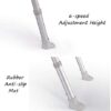 taimowei Folding Shower Stool, Non-Slip Safety Bath Chair Mobility Aluminum Bath Stool Disabled Shower Seats,Household Goods