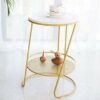 CZDYUF Bedside Table Small Simple Bedroom Bedside Rack Nordic Marble Side Table Small Coffee Table Bedside Table Ins