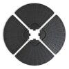 909 Outdoor Umbrella Base 100 x 100 cm, Umbrella Stand Black, Weatherproof Parasol Base, Weight Set Suitable for Hanging Parasol with Cover, Fill