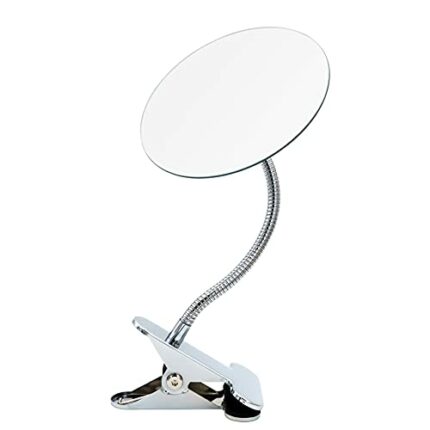 RIDDER Kasper Vanity Mirror Clip Mirror Chrome with 5x Magnification Flexible Modern Functional ca. 15x39 cm