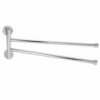 Stainless Steel Towel Rack, Swing Out Rotating Wall Mounted Towel Shelf Space Saving Towel Bar Bathroom Accessories (2 Arms)
