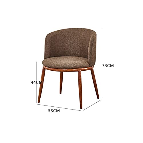N/A Dining Room Chairs Nordic Style Dining Table With Chairs Set Furniture Cotton Linen Solid Wood Hotel Kitchen Restaurant Stool (Color : Orange