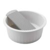 NUOBESTY Laundry Washing Tub Accessories Washboard Basin Washing Clothes Hand Wash Board Plastic Non- Washtub with Integrated Washboard for Laund