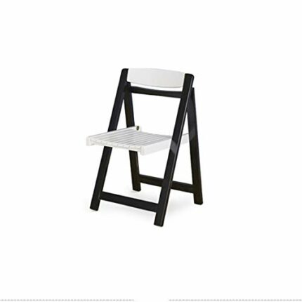 XJWWW-URG Solid Wood 2-Chair Dining Folding Butterfly Wooden Kitchen Furniture Natural Solid XJWWW-URG (Color : Black)