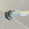 40cm Stainless Steel Frameless Shower Door Fixed Panel Wall-to-Glass Support Bar for 1/4" to 3/8" Thick Glass by M-Home