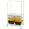 JAHH 6 Drawer Rolling Storage Cart Hanging Bar Office Dining Room Kitchen Handle Dining Cart (Color : black-Blue Exorcist1, Size : 1pcs)