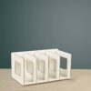Liummrcy Folding Wooden CD Rack DVD Rack Book Rack CD Stand DVD Stand CD Storage Shelf,Wooden CD Rack Desktop Book Storage Shelf Stand 4 Sections