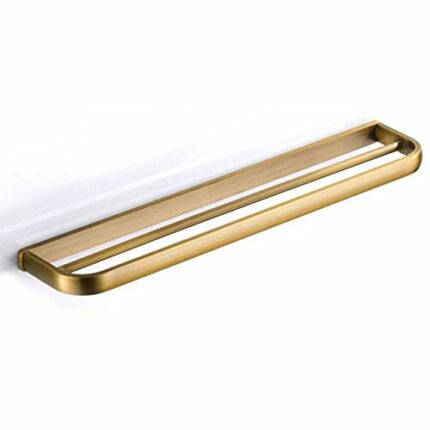 N/A Bronze Double Towel Bar Vintage White Black Bathroom Double Towel Rail Rack for Kitchen Rose Gold Chrome Brass Bathroom Hardware (Color : Arg