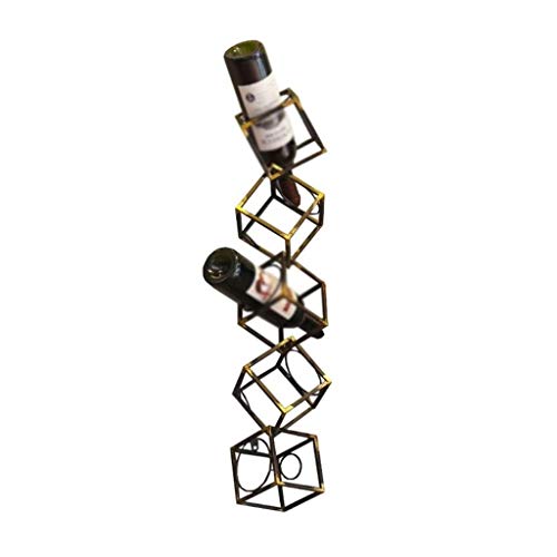 CZDYUF Iron Wine Rack, Wine Rack Wall Home Decoration Shelf Retro Restaurant Bar, Bronze