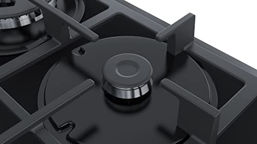 Neff N 50 T26CB49S0 Gas hob with Sword Dials and Cast Iron Pan Supports, 60 cm, Tempered glass, Black, Built in