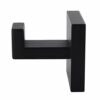 2 Pcs Bathroom Towel Ring, Matte Black Towel Hook, Stainless Steel Rustproof Clothes Towel Coat Holder, Square Heavy Duty Wall Mount Washcloth St