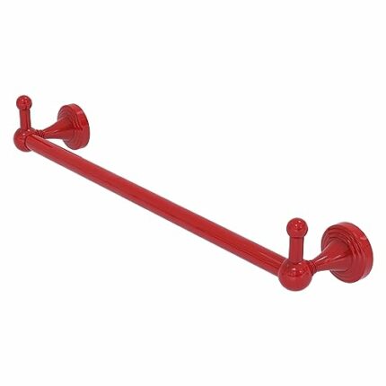 Allied Brass SG-41-24-PEG-FER Sag Harbor Collection 24 Inch Towel Bar with Integrated Hooks, Fire Engine Red