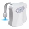 Zsirue Motion Sensor Toilet Night Light Home Toilet Light Bathroom Body Motion Sensor Toilet Bowl Seat Light Lamp 8-Color Changes Internal Memory