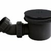 Nuie STW002 Modern Bathroom Easy Clean Fast Flow Shower Waste, 78mm, Matt, Satin Black