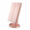 WEILY Vanity Makeup Mirror,1x/2x/3x Tri-Fold Makeup Mirror with 21 LED Lights, Adjustable Touch Screen Lighted Mirror Dressing Mirror, gift for w