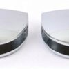 BSM Marketing 500mm x 100mm 6mm thickness Toughened Glass Shelf for Bathroom Bedroom Office with large Chrome Finish Shelf Supports