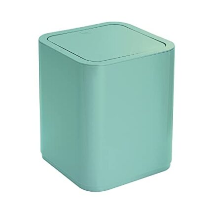 Gedy Seventy Paper Jetter, Dimensions and Weight 24.7 x 20 x 20 cm and 0.45 kg, Thermoplastic Resin Bathroom Bin, Aquamarine Finish, Matteo Thun