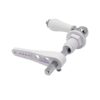 Ceramic Toilet Cistern Lever Flusher | Traditional Victorian Style | Real Ceramic White LOO Cistern Lever Flush Handle | WC Lavatory Flush | Chro