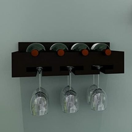 EYLINK Wall Shelf Creative Solid Wood Wine Glass Rack/Bottle Rack, Restaurant And Bar Upside Down Wine Rack, Wall-Mounted Storage Rack That Can B