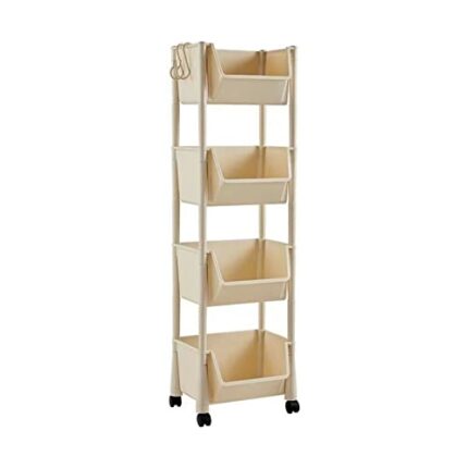 UXZDX Multifunctional mobile storage rack household kitchen trolley shelving multi-layer book toy storage rack (Color : D, Size : 34.4CM-28CM-118