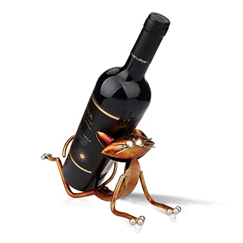 TFIIEXFL Wine Rack Metal Figurines Animal Craft Gift Wine Rack Office Home Decor Accessories