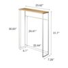 YAMAZAKI Home Modern Console, Slim Narrow Accent Entryway Or Living Room, Metal and Wood Skinny Hallway Or Sofa Table | Steel, White, One Size