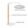 ynVISION.DESIGN Wooden Universal Speaker Floor Stands | 2 Pack | Pair | Speakers up to 22 LBS | Compatible with Sonos Era 300 | White