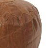Woodland Leather Tan Morrocon Style Pouffe 17.5" Diam, Genuine Leather Designer Bean Bag Chair (Stuffed-1Piece, Tan)