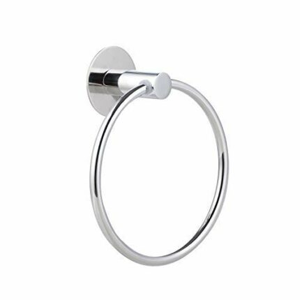 Towel Rings for Bathroom, Hand Towel Ring, Round Hanger Contemporary Style Bathroom, Accessories for Bathroom, Hotel, Toilet (Silver)