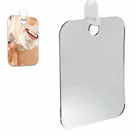 Hotaden Acrylic Anti Fog Shower Mirror Bathroom Fogless Fog Free Mirror Washroom Travel for Man Shaving Mirror