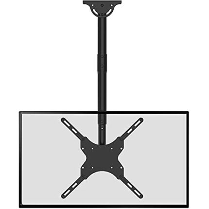 WALI TV Ceiling Mount Adjustable Bracket Fits Most LED, LCD, OLED and Plasma Flat Screen Display 26 to 65 Inch, up to 110 Lbs, Mounting Holes 400