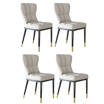 Kitchen Dining Room Furniture Chairs Kitchen Dining Chairs Set Of 4,Modern PU Leather High Back Padded Soft Seat Living Room Chairs Water Proof L