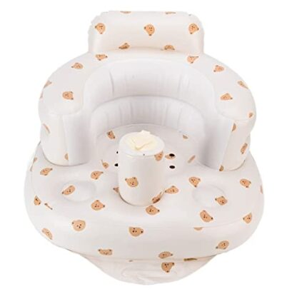 Baby Inflatable Chair, Blow Up Sofa, Inflatable seat, indoor/outdoor seat, training seat, Toddlers and babies. (Bear)