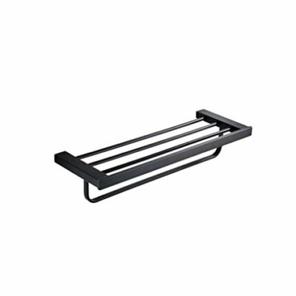 SMLJLQ Stainless Steel Brief Bathroom Towel Racks With Towel Bar Bathroom Double Towel Holder