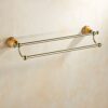 HIGOH Towel Racks, Towel Rail for Bathroom,European-Style Double-Bar Hand Towel Holder,Bath Hand Towel Holder,Bathroom Double Rack,Antique Hangin