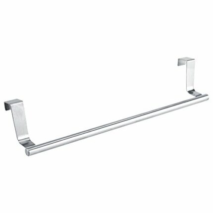 Zerodis Stainless Steel Cabinet Drawer Towel Hanging Rack Over Door Hanger Storage Scarf Hooks for Kitchen Bathroom (36cm/14.2”)