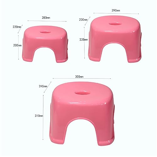 Shower Stool Plastic Stackable Footstool portable waterproof,for bedroom,bathroom,kitchen,living room etc.,A,28 * 22 * 20